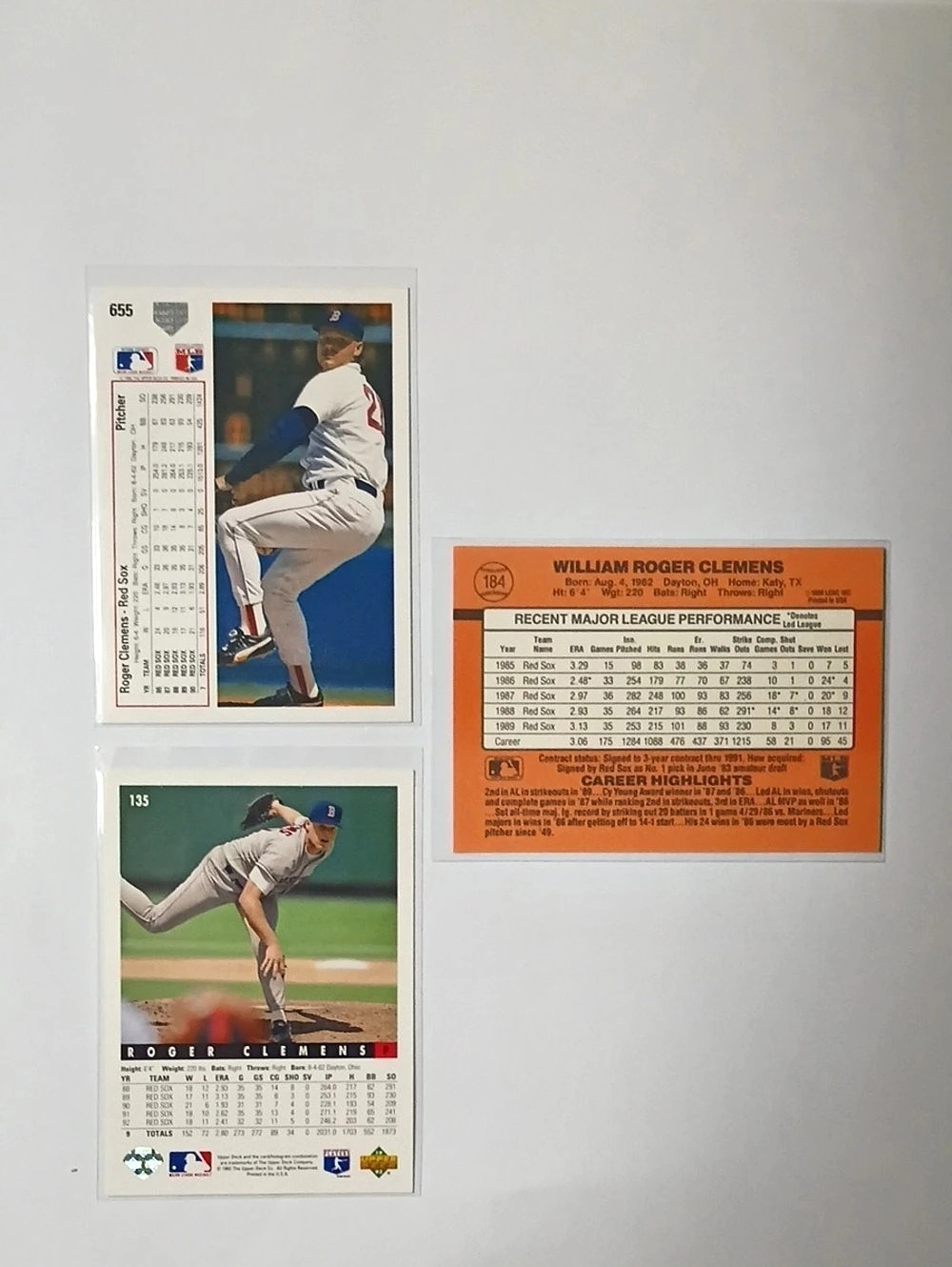 Upper Deck 1991 Upper Deck Roger Clemens #655 1991 Roger Clemens #655 Baseball